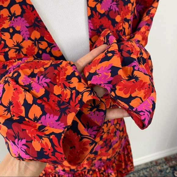 Derek Lam Talia Floral Babydoll Cutout Dress - Picture 9 of 16